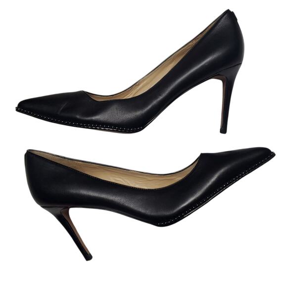 Coach Waverly Leather Pumps w/ Bead Chain Accents - Women's Size 10 - Picture 6 of 10